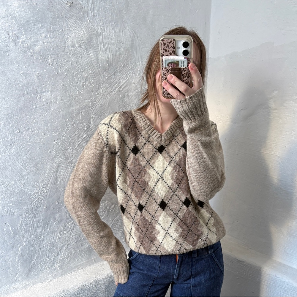 vintage McGregor argyle V-neck sweater - Picture 5 of 13